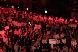 Konya’da on binlerce kişi, İsrail’in Filistin halkına yönelik saldırılarını protesto