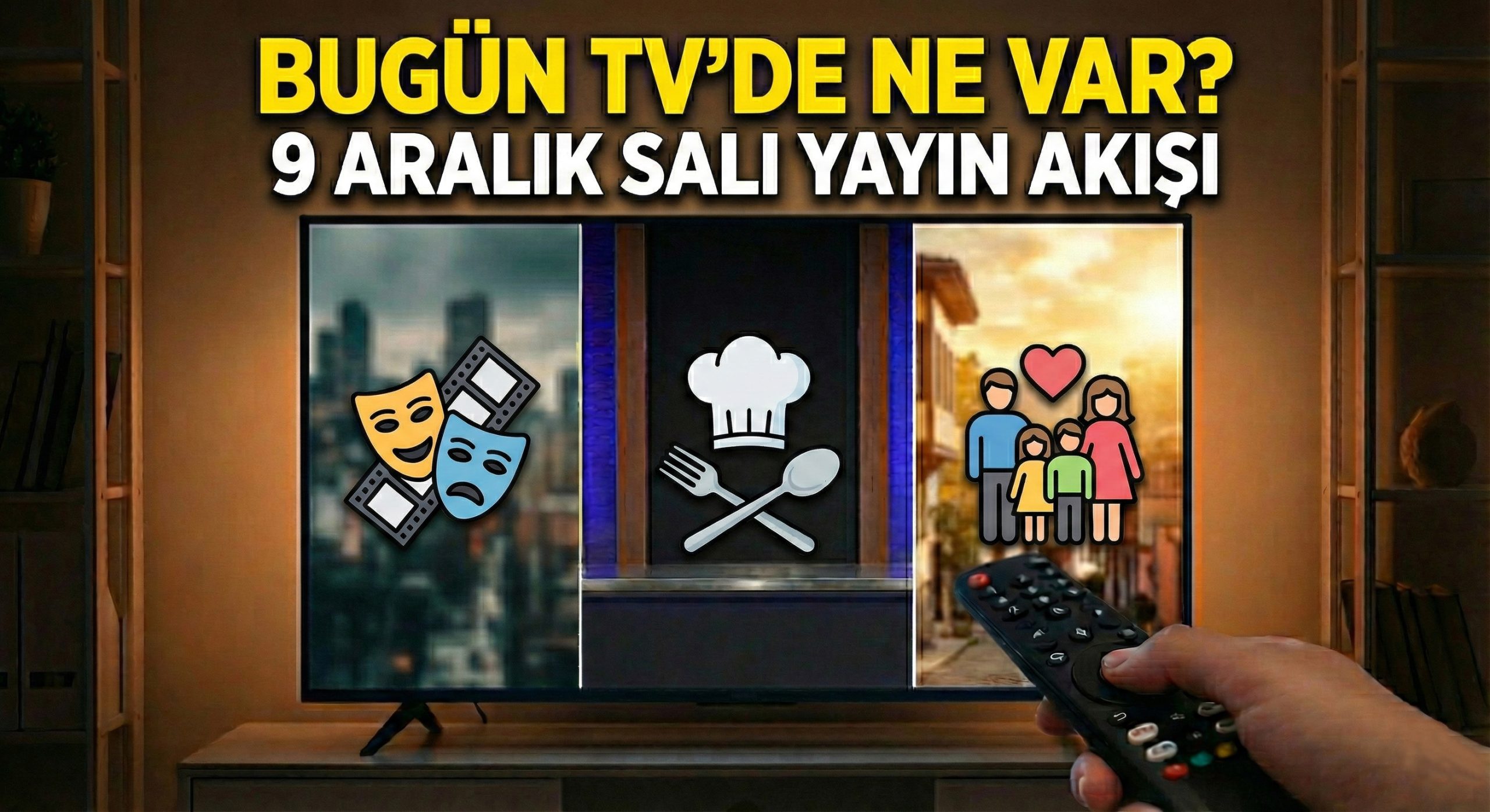 9 Aralık 2025 Salı günü ulusal kanallarda diziler, yarışmalar, filmler