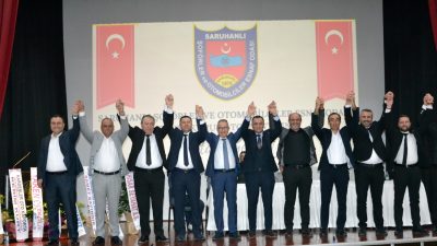 Manisa’da Saruhanlı Şoförler ve Otomobilciler Esnaf Odası’nın tek listeyle gerçekleştirilen